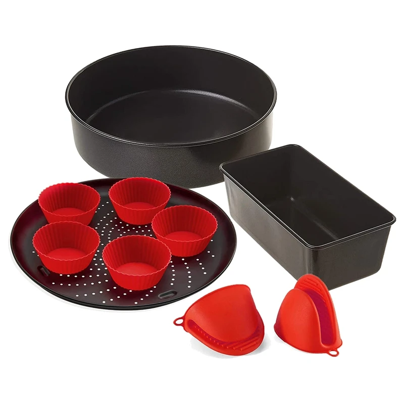 

Новый набор для выпечки для Ninja Foodi 6,5 Qt, 8 Qt скороварка + Воздушная фритюрница набор для выпечки, безопасная для посудомоечной машины воздушна...