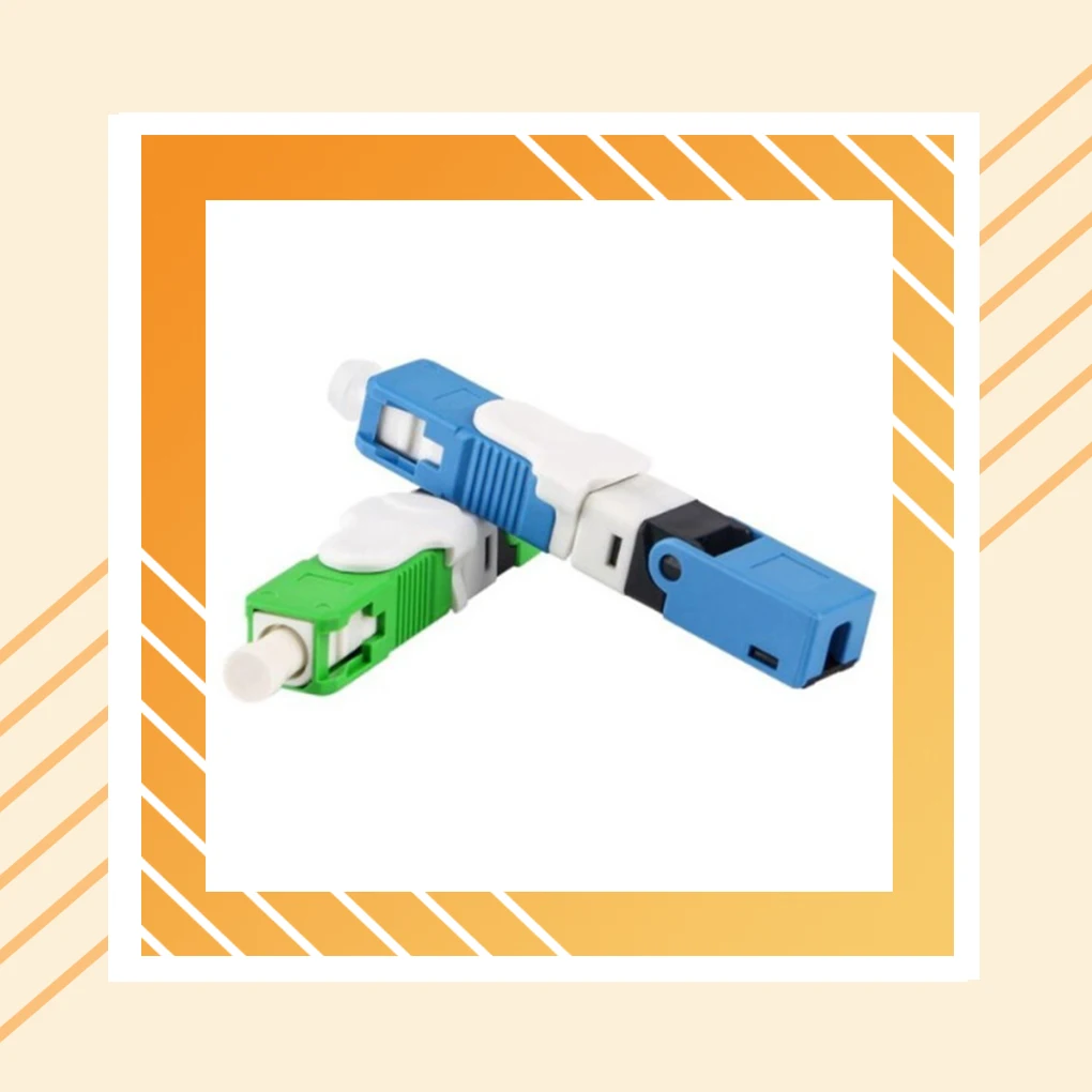 

100 Pieces Single Mode Optical Fiber Fast Connector Replacement Part Connectors Adapter Connecting Accessory UPC