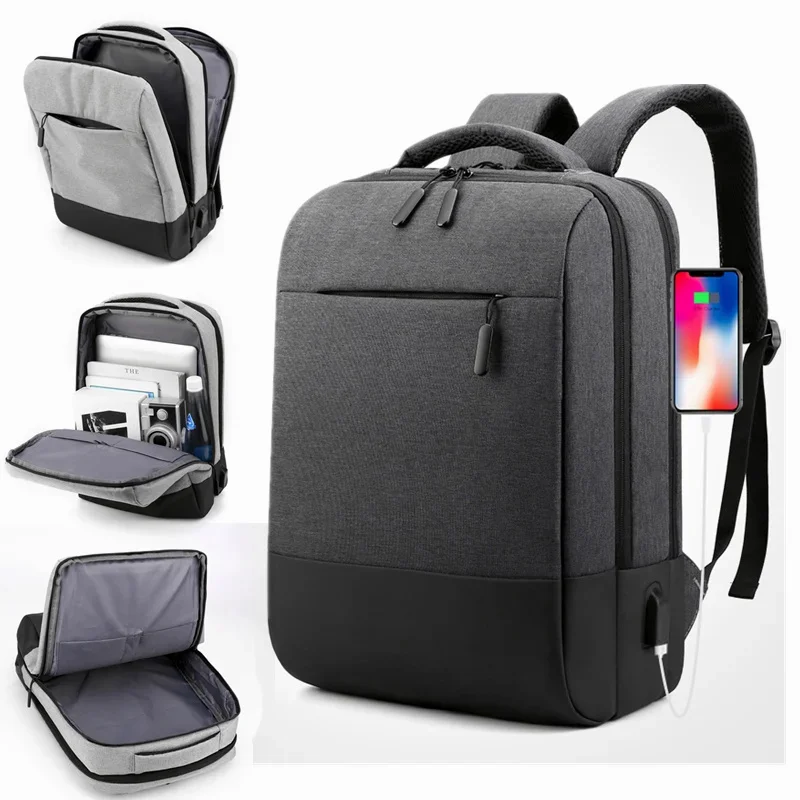 

15.6" Inch Laptop Usb Charging Backpacks Waterproof Schoolbag Business Travel Bags The New Men Multifunction Anti Theft Backpack