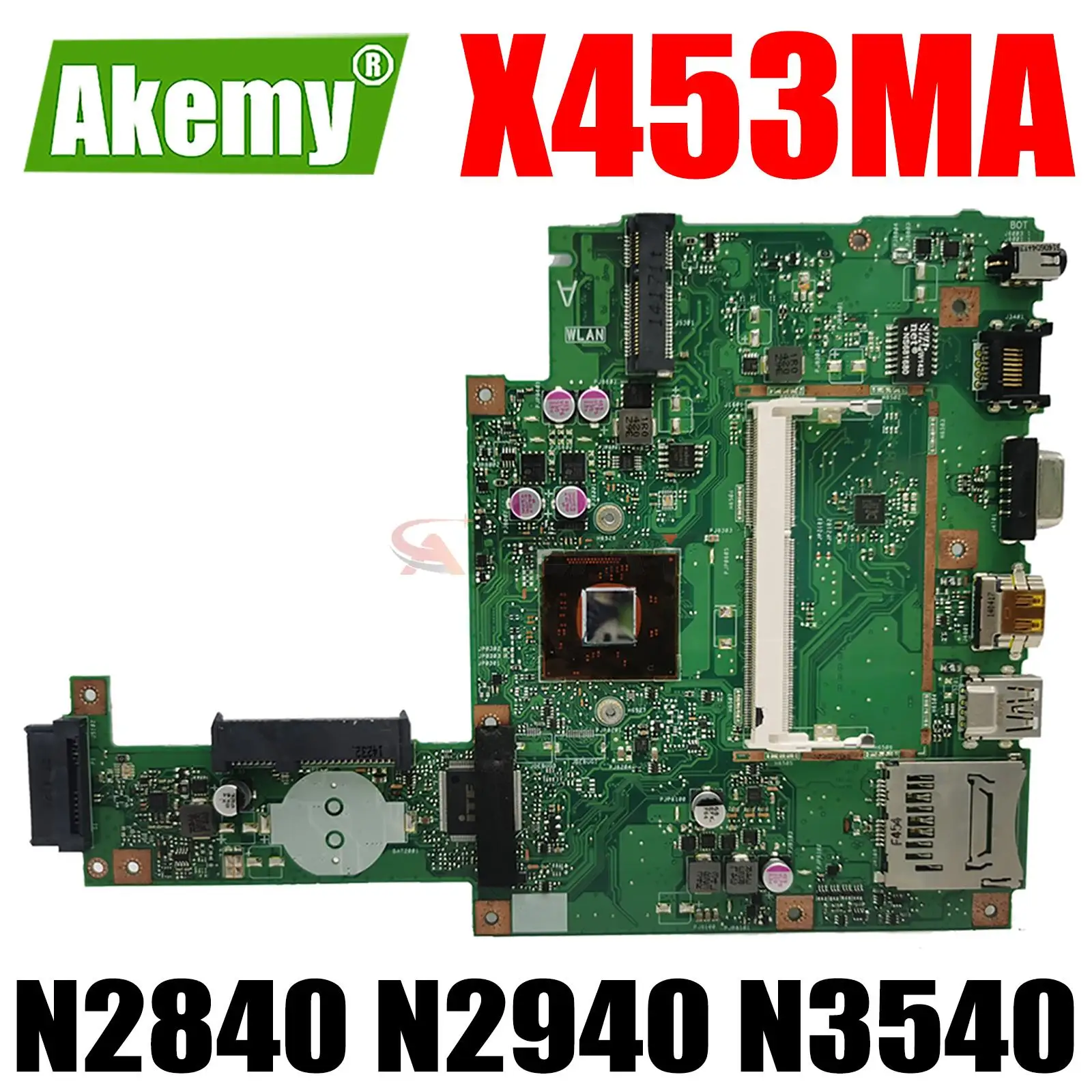 

X453MA Laptop Motherboard for ASUS X453MA X453M original Notebook Mainboard N2830 N2840 N2930 N2940 N3530 N3540 CPU