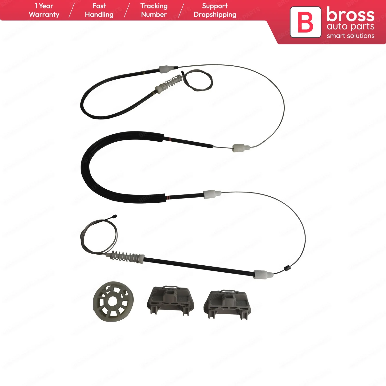 

Bross Auto Parts BWR635 Electrical Power Window Regulator Repair Kit Front Right for Chrysler 300C 2005-2010 Ship From Turkey