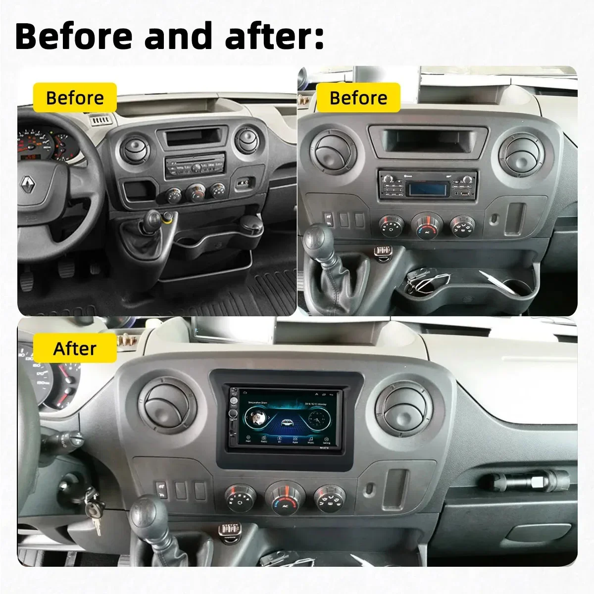 2 Din Android стерео для Nissan N400 Opel Movano Renault Master III 3 2010 - 2019 7 &quotАвтомагнитола