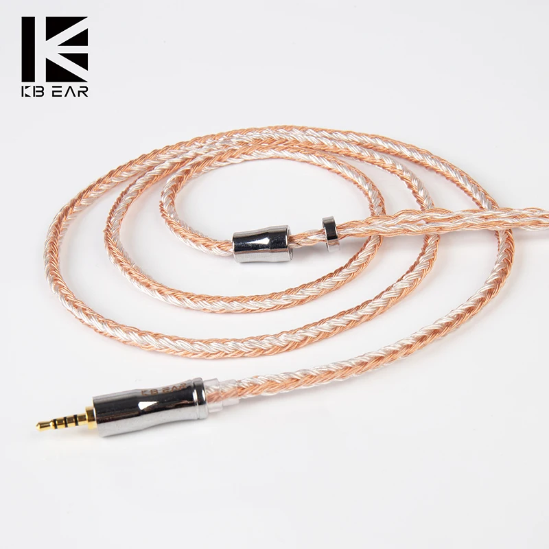 

KBEAR Expansion 24 Core 4N Silver Plated Upgrade Earphone Cable MMCX/2PIN/QDC/TFZ Earbuds Headphone Connector For TRI I3 Pro IEM