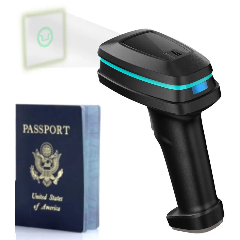 HOLYHAH OCR Barcode Scanner Handheld Portable Wired USB Reader PDF417 Data Matrix Reading for Retail Store /Passport Identity Ca