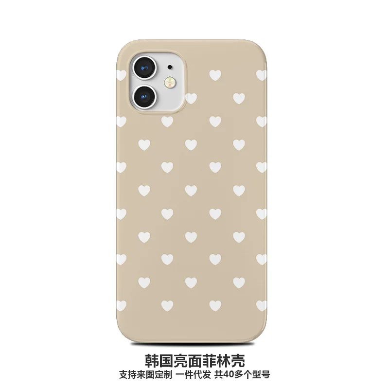 

Simple Style Heart Pattern Phone Case for IPhone 13 12 11 Pro Max 8 7 Plus X XR XS MAX Case Half Pack All Inclusive Phone Cover