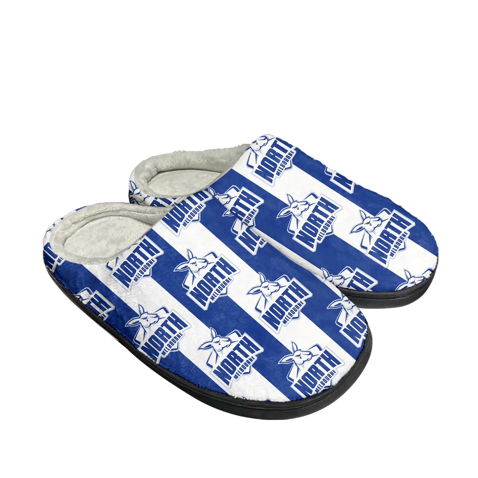 

North Melbourne Kangaroos Australian Football Home Cotton Slippers Mens Womens Plush Bedroom Casual Keep Warm Shoes Thermal DIY