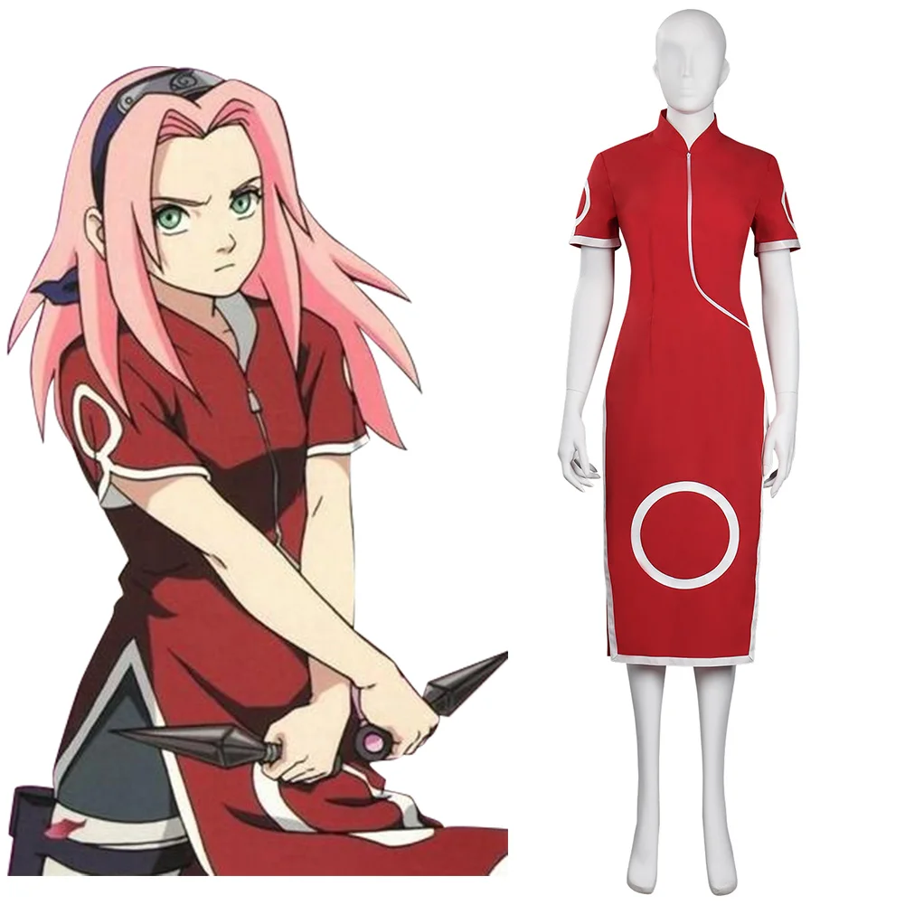

Shippuuden Haruno Sakura костюмы для косплея, карнавальный костюм на Хэллоуин