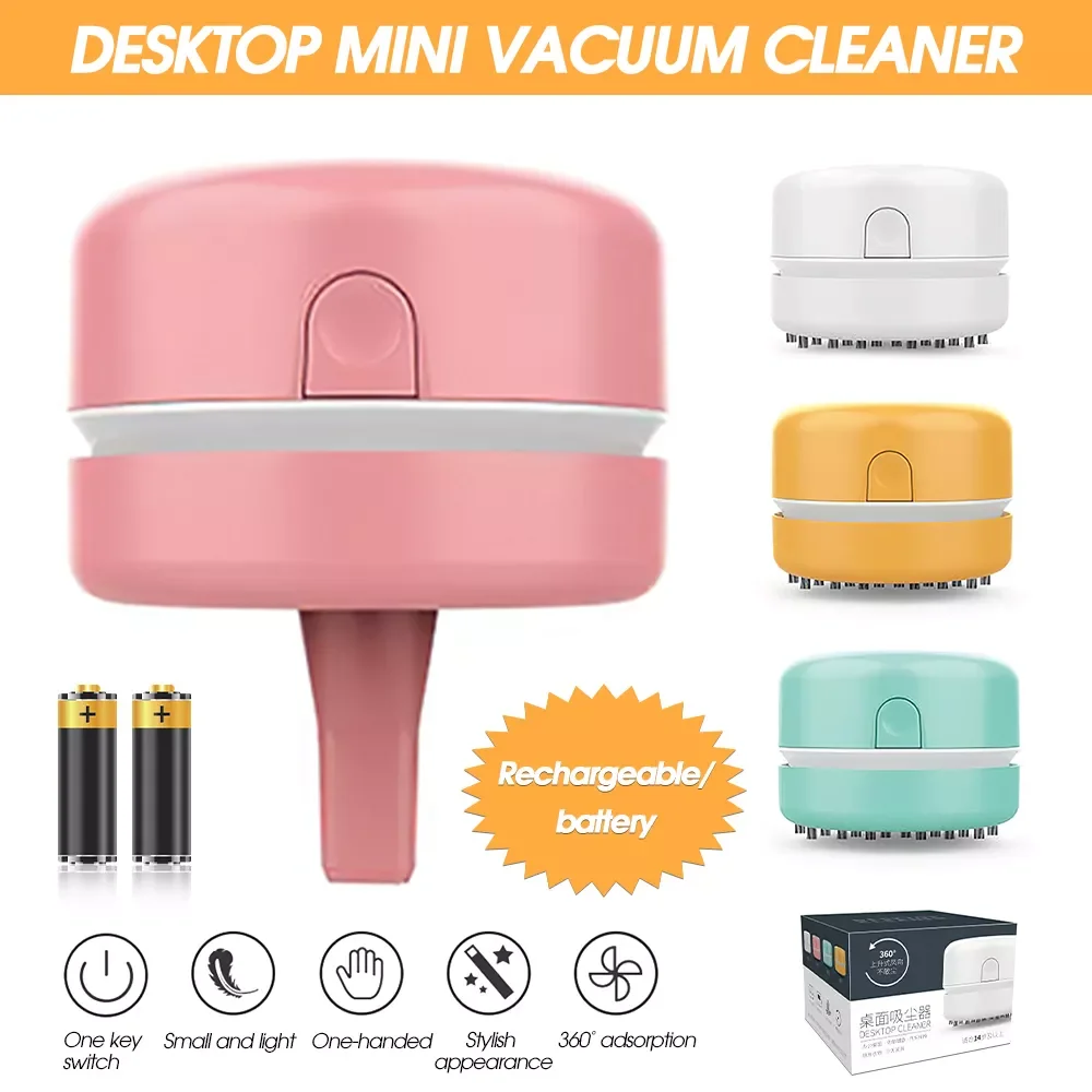 

Mini Vacuum Cleaner Home Office Desktop Dust Cleaner USB Rechargeable Table Keyboard Computer Dust Collector Cleaning Tools