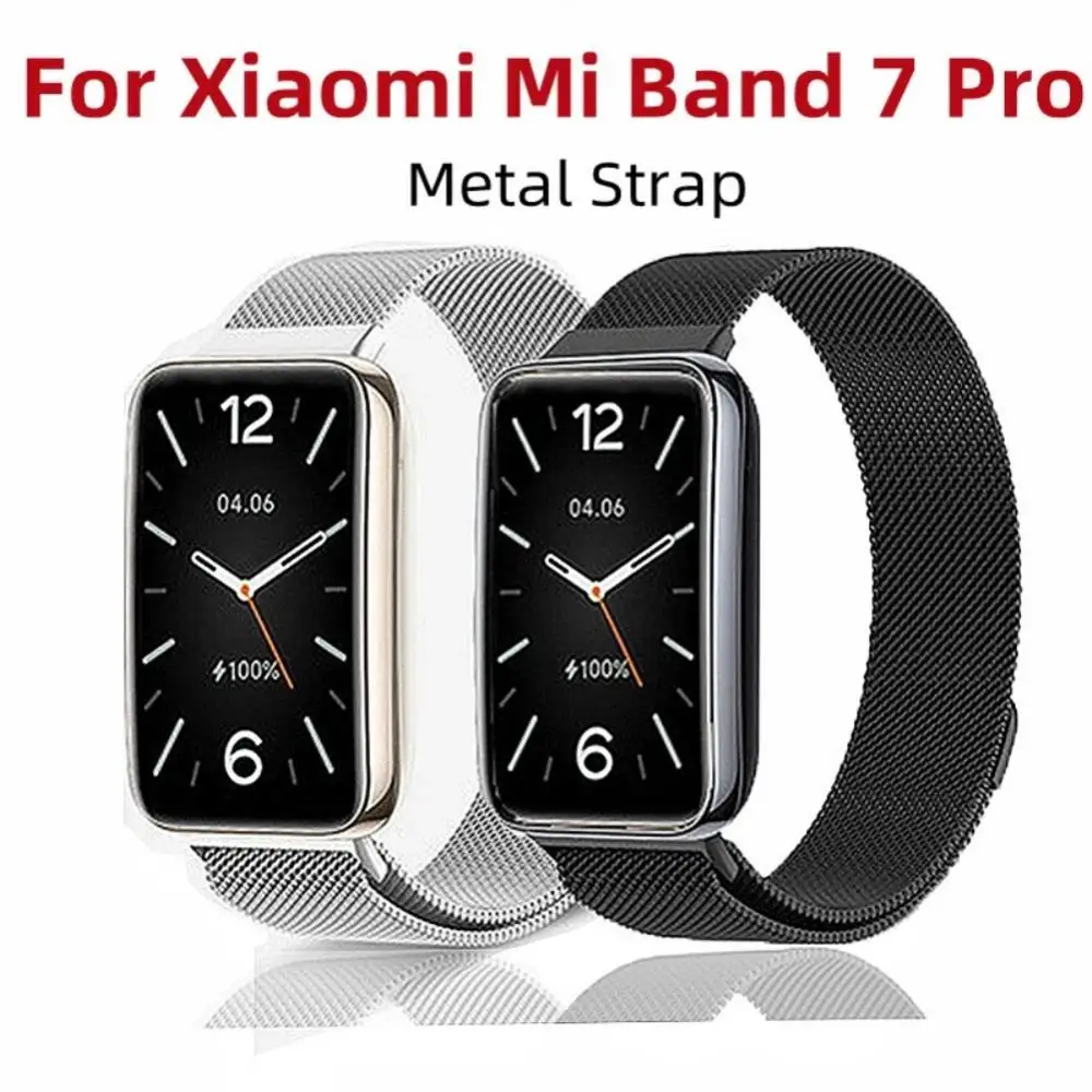 

Metal Wrist Strap Smartband Metal Watchband Bracelet Wrist Strap New Straps Wristbands For Mi Band 7pro Stainless Steel