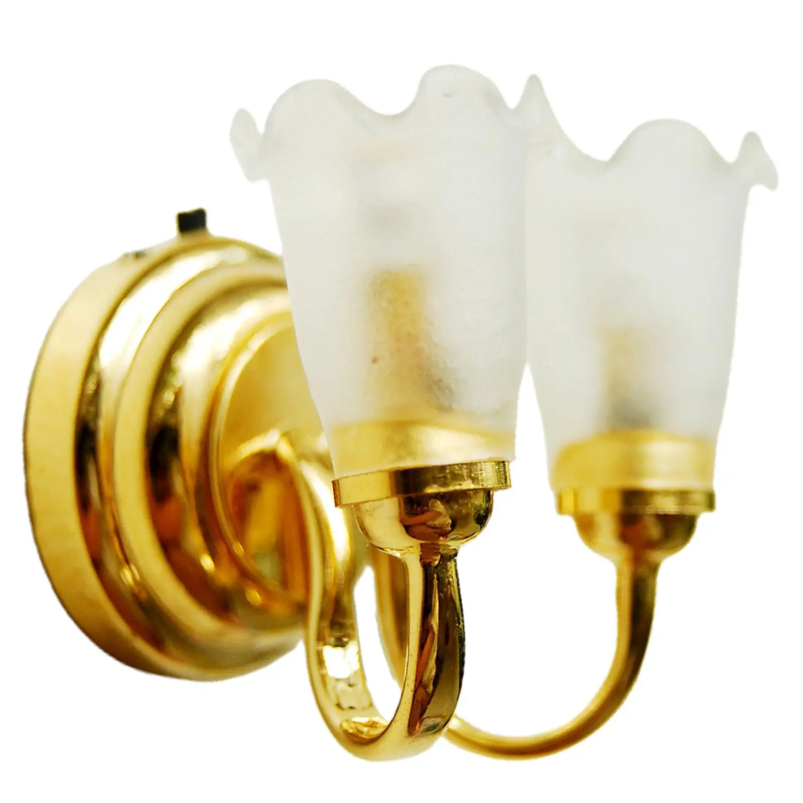 

1:12 Dollhouse Miniature Wall Sconce Shades Battery Operated