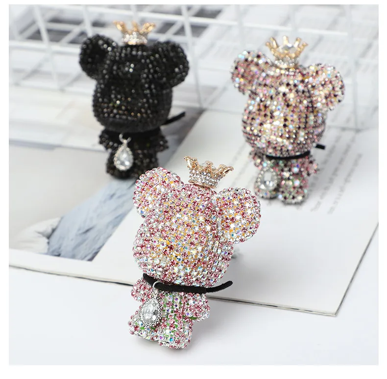 

Universal Creative Crown Diamond Cute Violence Bear Car Fragrance Perfume Clip Air Outlet Aroma For Car Decoration Accessories
