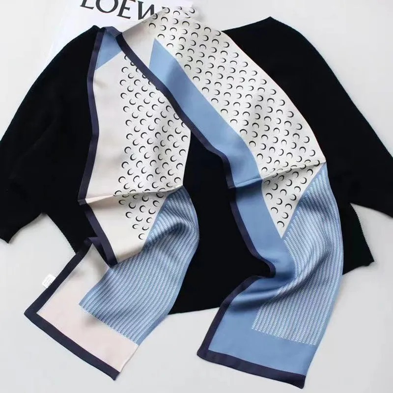 Женский Длинный шарф из шелка тутового шелкопряда с цветочным принтом