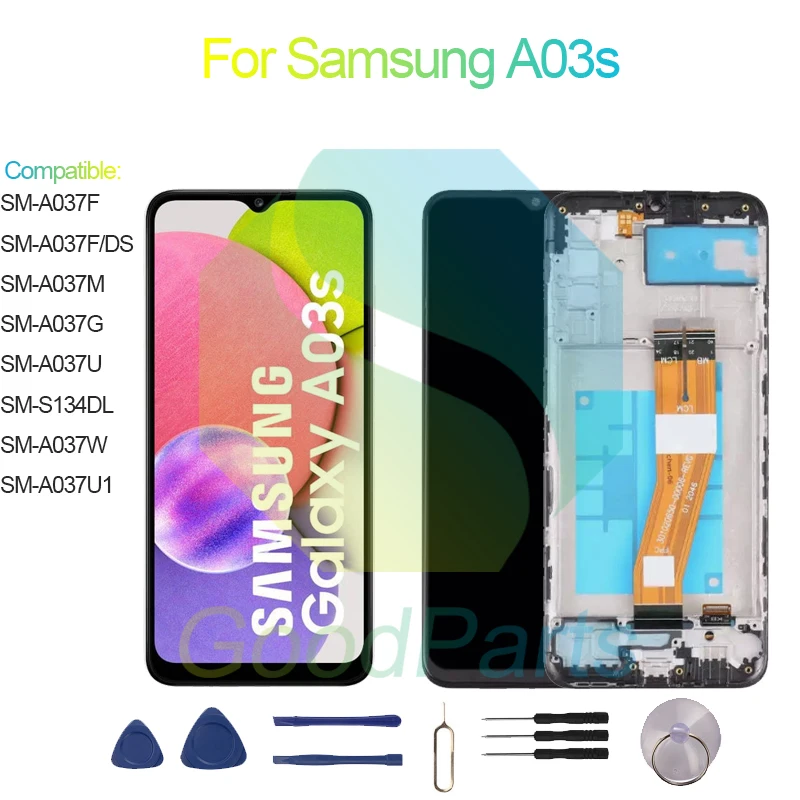 Запасной Дисплей для Samsung A03s 1600*720 SM-A037F/DS/M/G/U/U1/W SM-S134DL ЖК сенсорный дигитайзер в