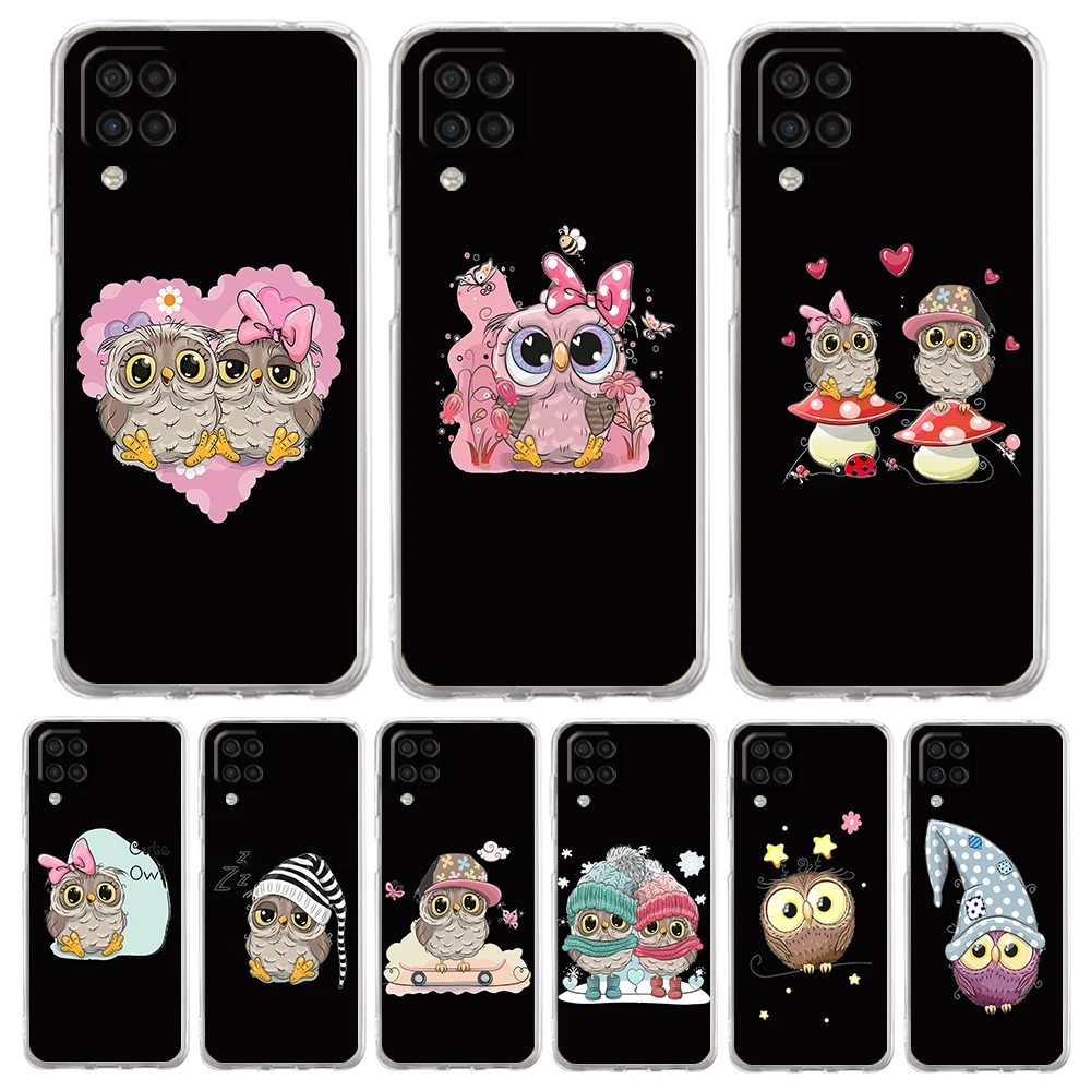 

Harris Cute Owl Case for Samsung Galaxy A13 A22 A32 A52 A72 A51 A71 A11 A31 A41 A33 A53 A73 5G Transparent Silicone Shell Capas