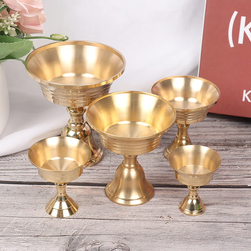 Candlestick Candelabrum Art Candle Holder Party Multi-size Golden Copper Alloy Festival Ornament Home Decor