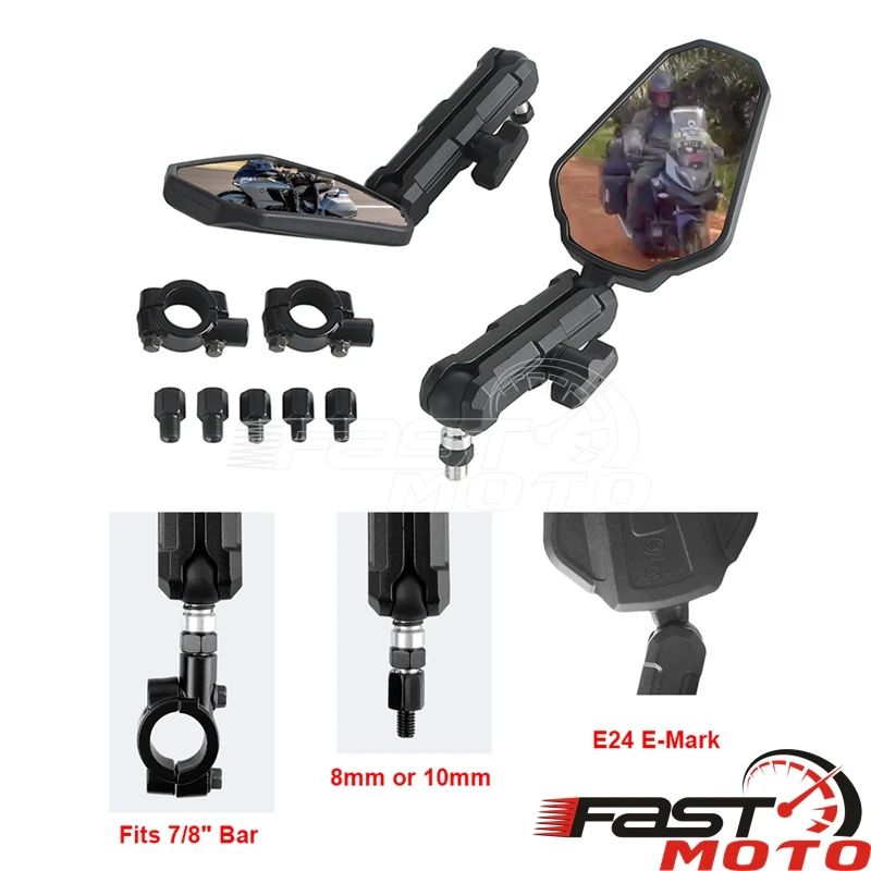 Зеркало заднего вида West Wind для мотоцикла складные боковые зеркала приключений BMW