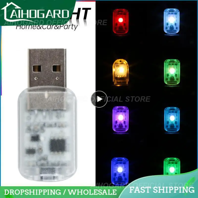 

Led Atmosphere Lights 1w Touch Switch Emergency Lights Longer Life Usb Powered Voice-activated Color Change Car Usb Night Light