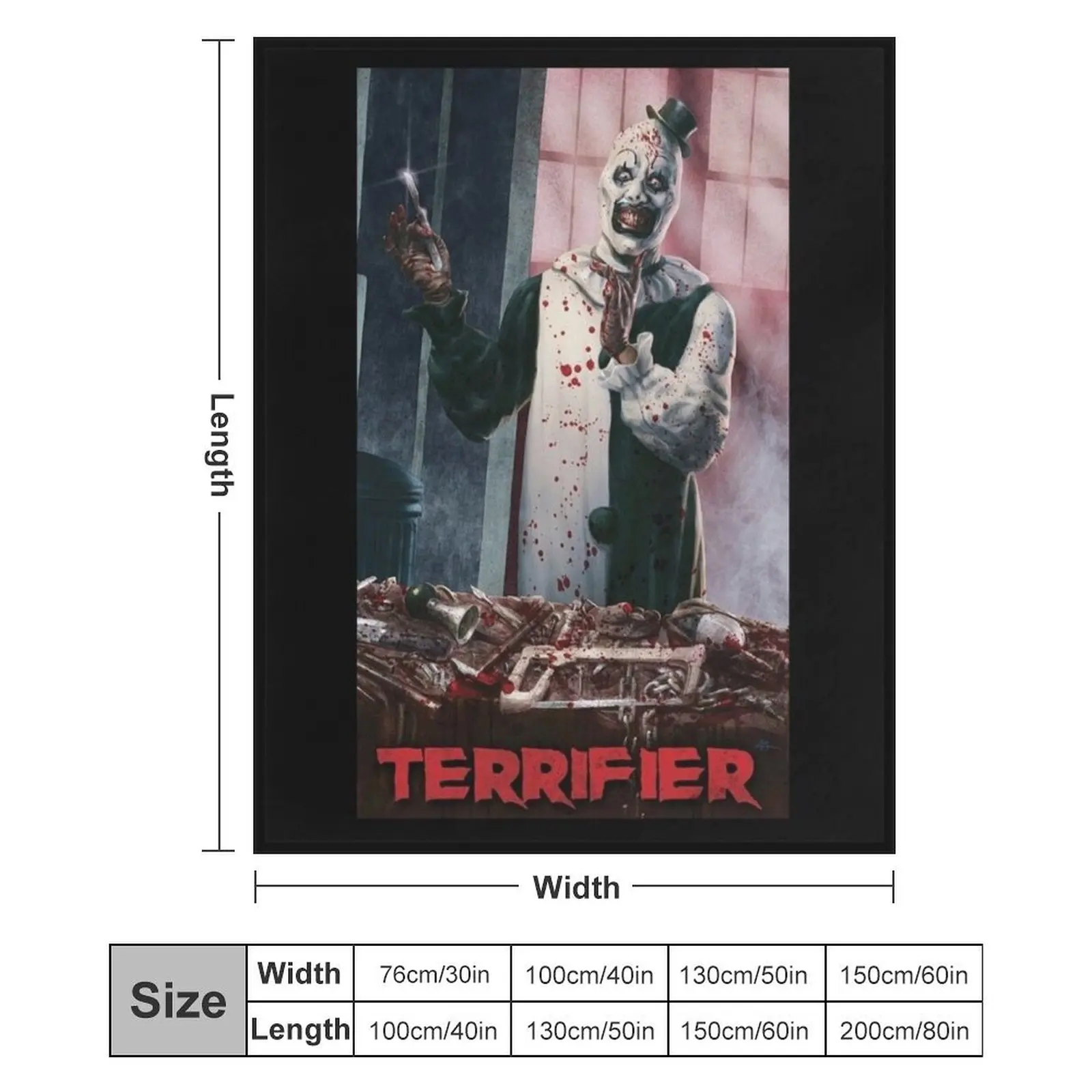 Ужасающий фильм ужасов искусство клоуна постер одеяло кровать модное