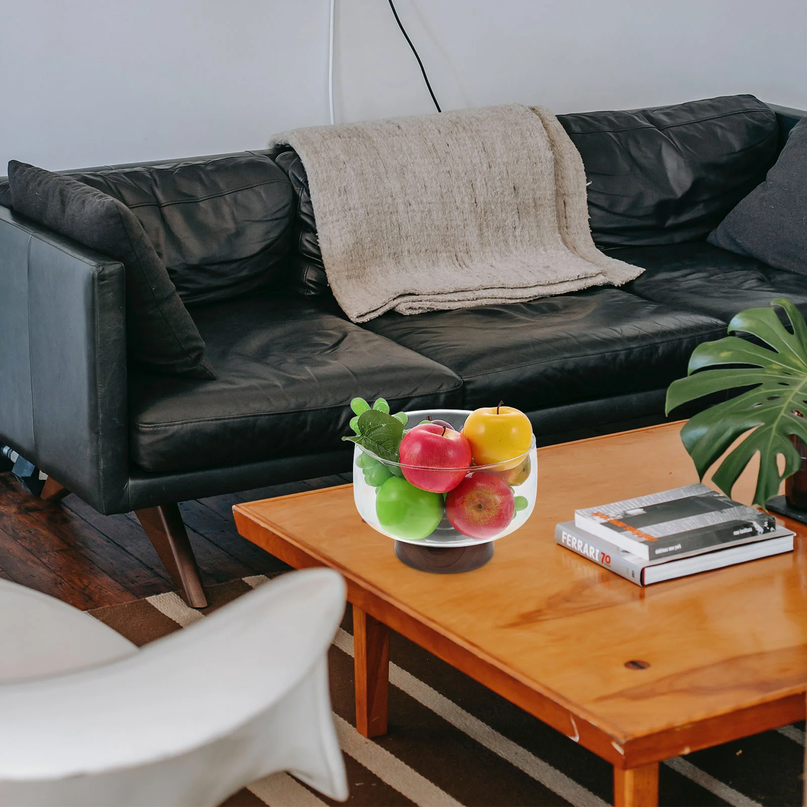 Стеклянная тарелка для фруктов зеркальная закусок блюдо аппетита тарелки еды