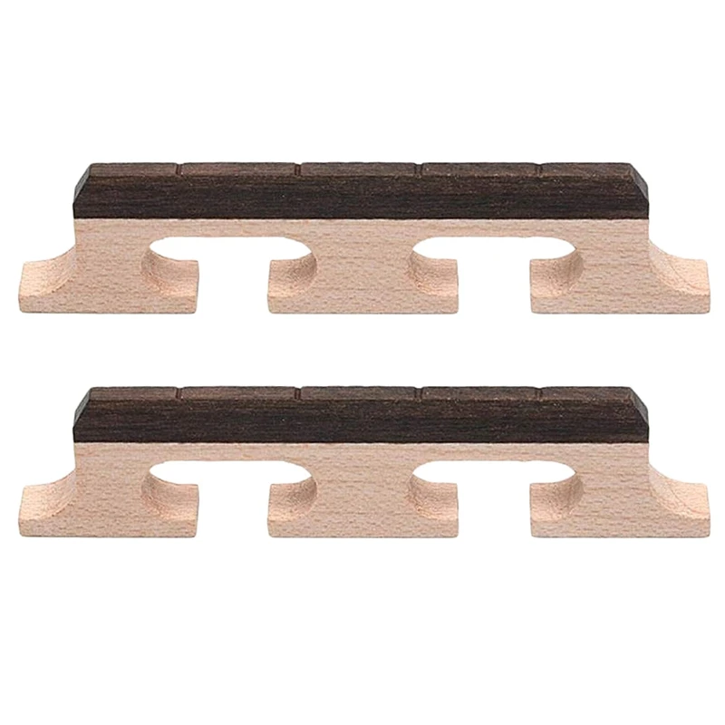 

2X Maple Rose Wood 4 String Banjo Replacement Bridge String Instrument Parts