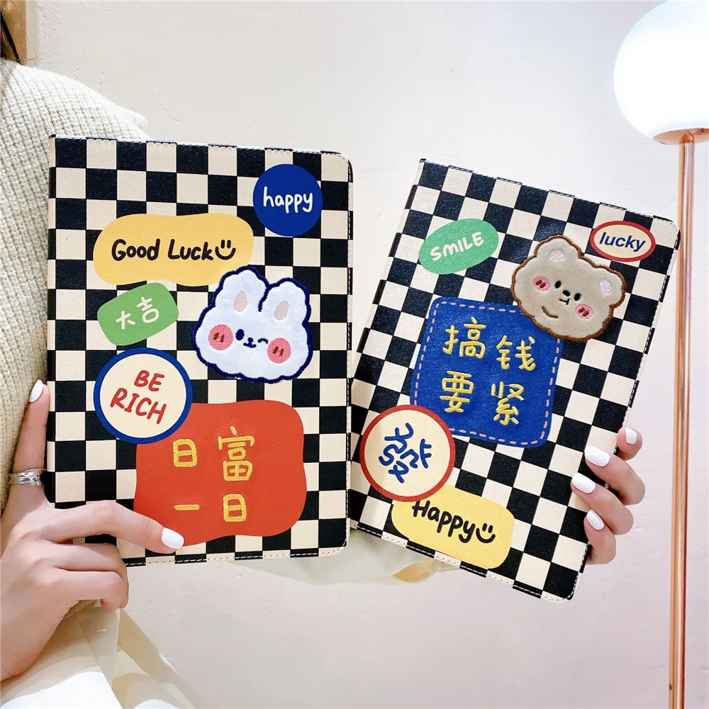 

For iPad 2020 Case Pro 11 10.5 Air 1 2 3 4 10.9 10.2 Inch 7th 8th Gen Shockproof Cute Cartoon Tablet Cover Funda Korean Style