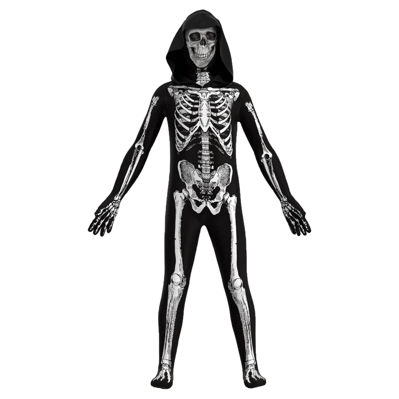 

Kids Zombie Costume Halloween Zombie Costume Cosplay Scary Skeleton Skull Costume Jumpsuit Full Sets Carnival Party Clothing