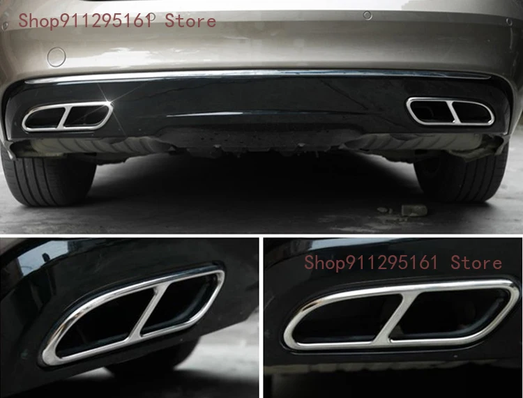 

304 Stainless Steel Polish Chrome Car Exhaust Outputs Tail Cover Frame Trim For Jaguar XFL 2017 Auto Accessories Car Styling