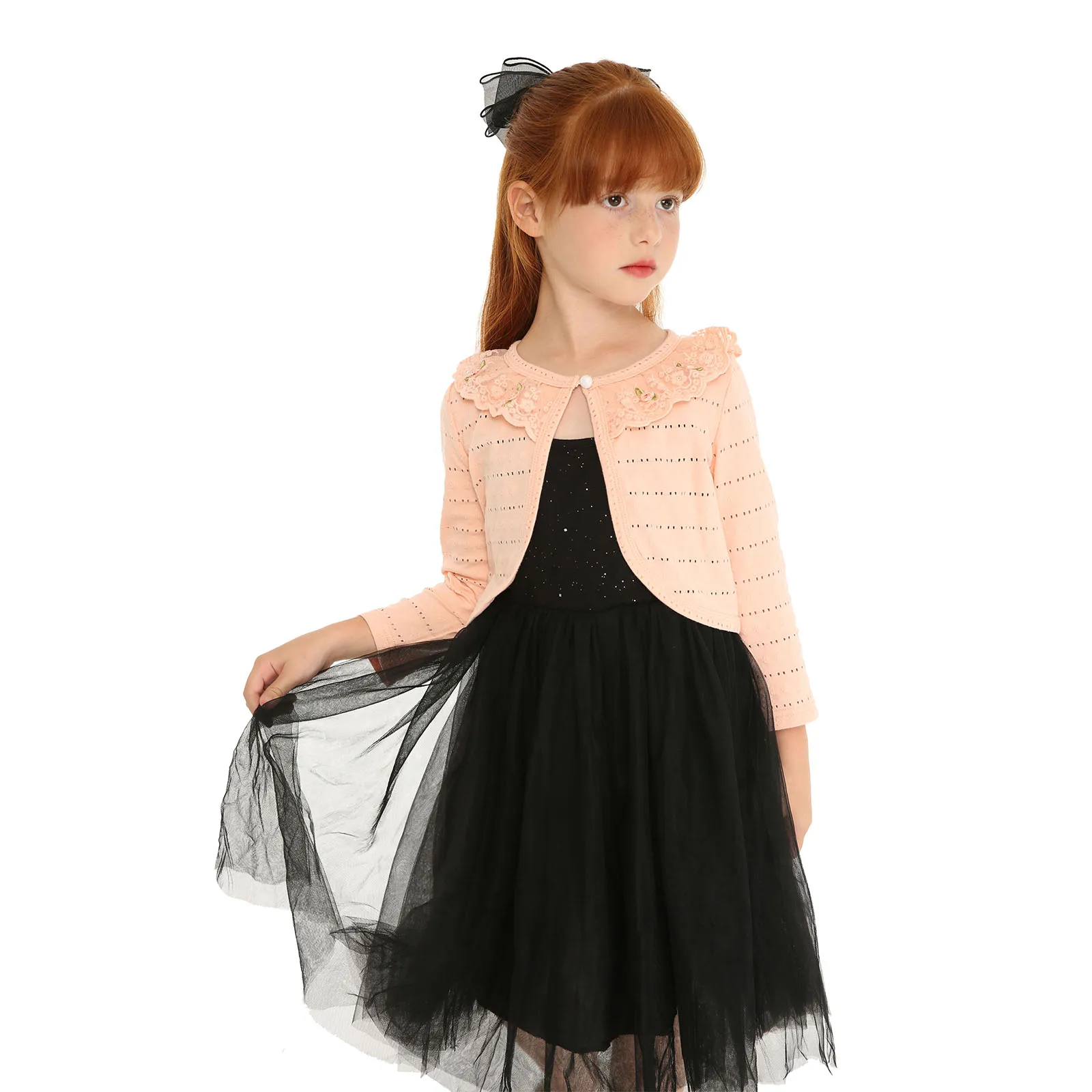 Платье-пачка для девочек без рукавов на тонких бретельках