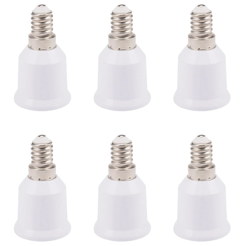 

6X E14 To E26 E27 Adapter Chandelier Lamp Socket E14 To Medium Socket Converter Incandescent Lamp Base Adapter Converter