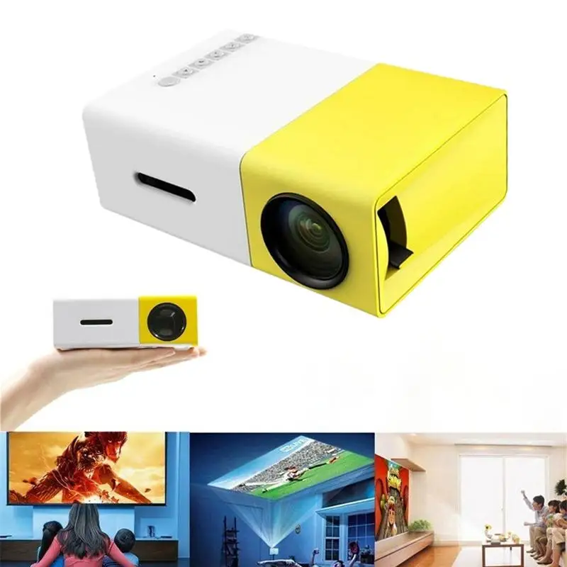 

Мини-проектор YG300 светодиодный, 1080P, HDMI, USB, AV, SD