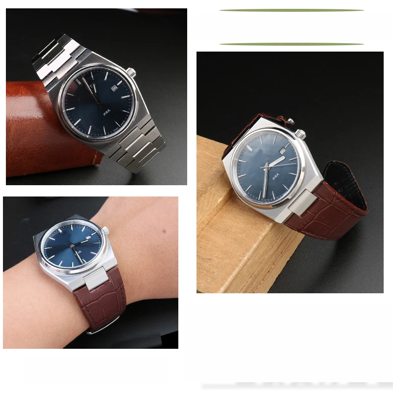Кожаный ремешок для Tissot PRX Series T137.407/T137.410 мужской повседневный модный сменный