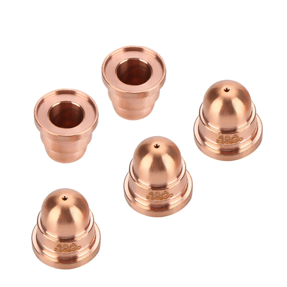 

5pcs Plasma Cutter Nozzles Torch Tips Consumables 220930 For MAX65 0.2-0.8Mpa For Cutting Carbon Steel Aluminum And Copper
