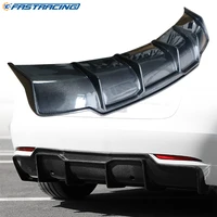 vors style real carbon fiber rear bumper diffuser lip body kit formodel 3