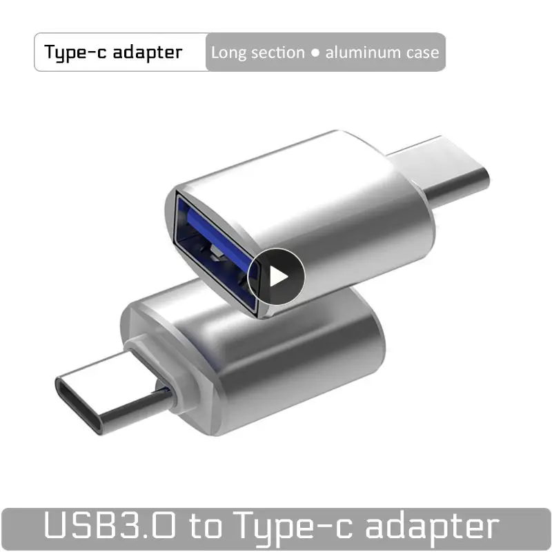 

Plug And Play Usb 3.0 To Usb-c Converter High-quality Chip Aluminium Alloy Usb C Otg Connector Mini High-speed Portable Adapters