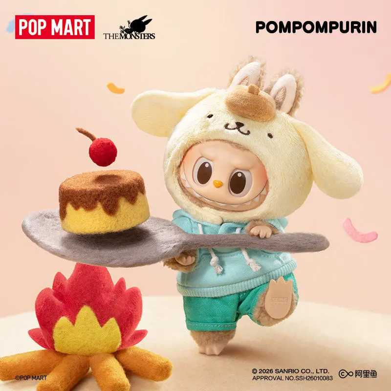 Фото Коллекционная фигурка-сюрприз POP MART The Monsters Labubu X Sanrio Family: Кавайная виниловая плюшевая кукла, аниме-фигурка, модная игрушка, брелок, подарок №2