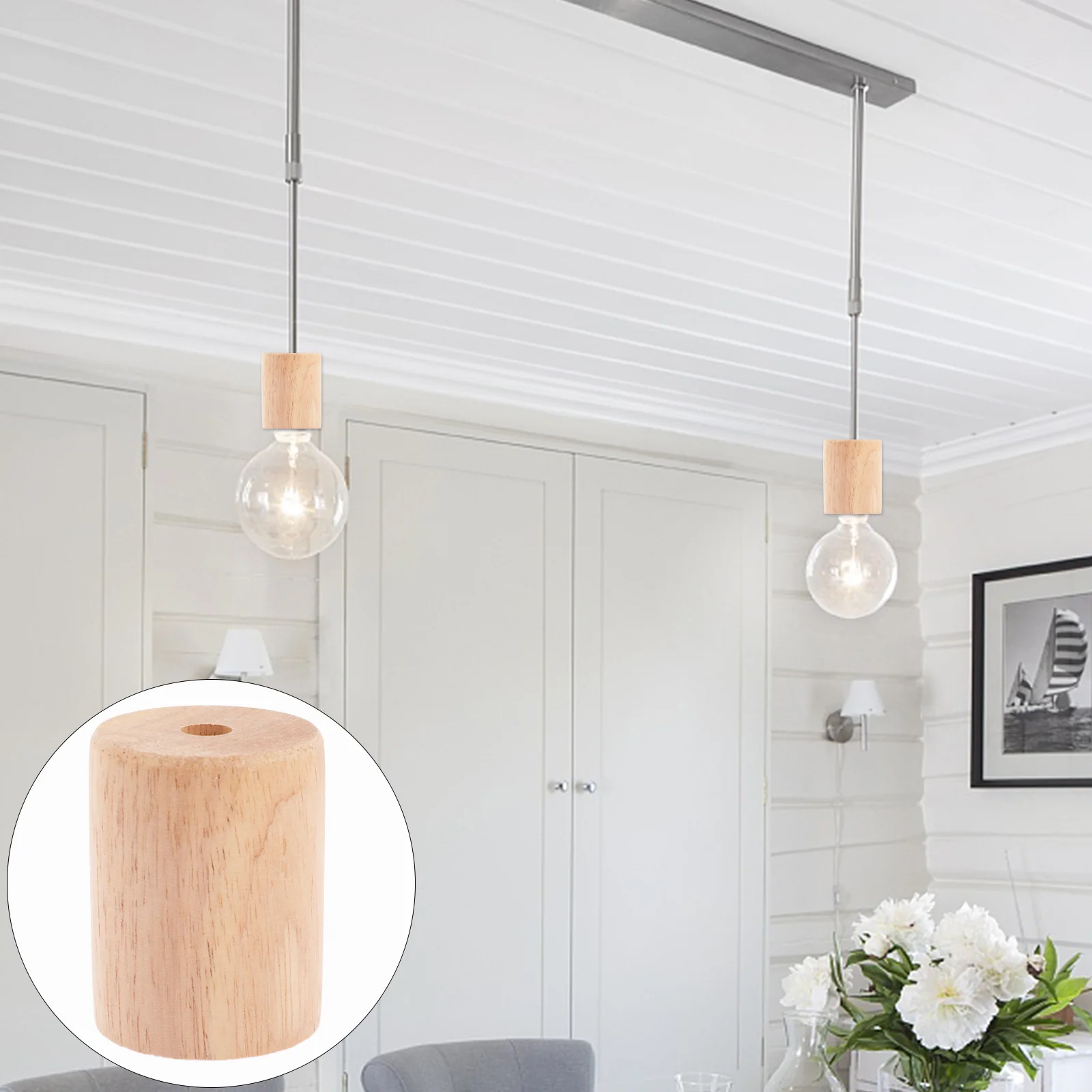 

2pcs Hollow Lamp Rod E27 Light Socket Night Light Stand Table Lamp Accessory