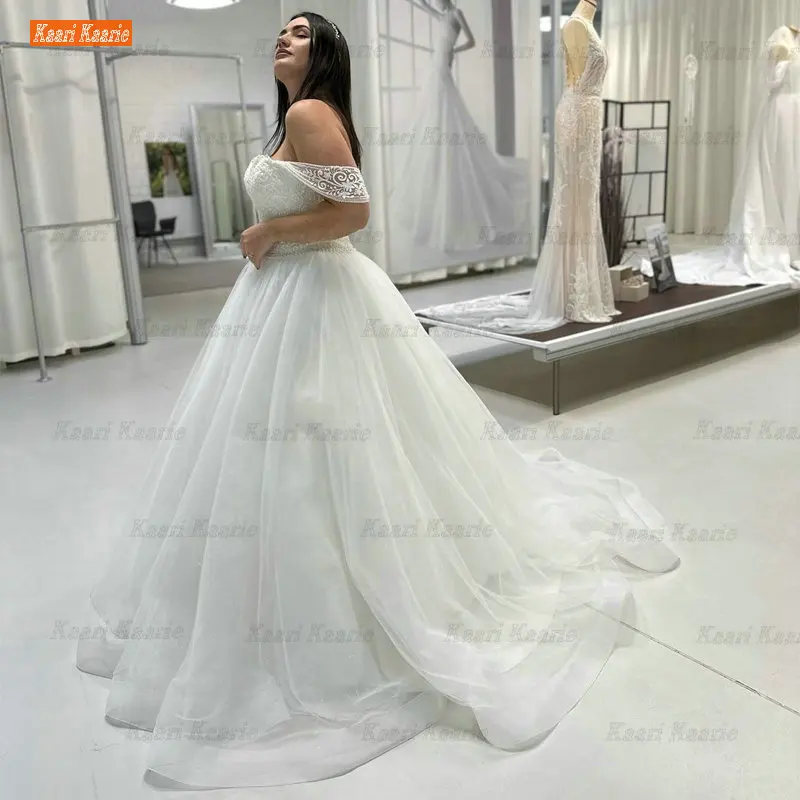 Купи Luxury White Princess Wedding Dresses For Women 2023 Lace Appliques Ball Gown Elegant For Bridal Custom Vestido de Noiva за 1,246 рублей в магазине AliExpress