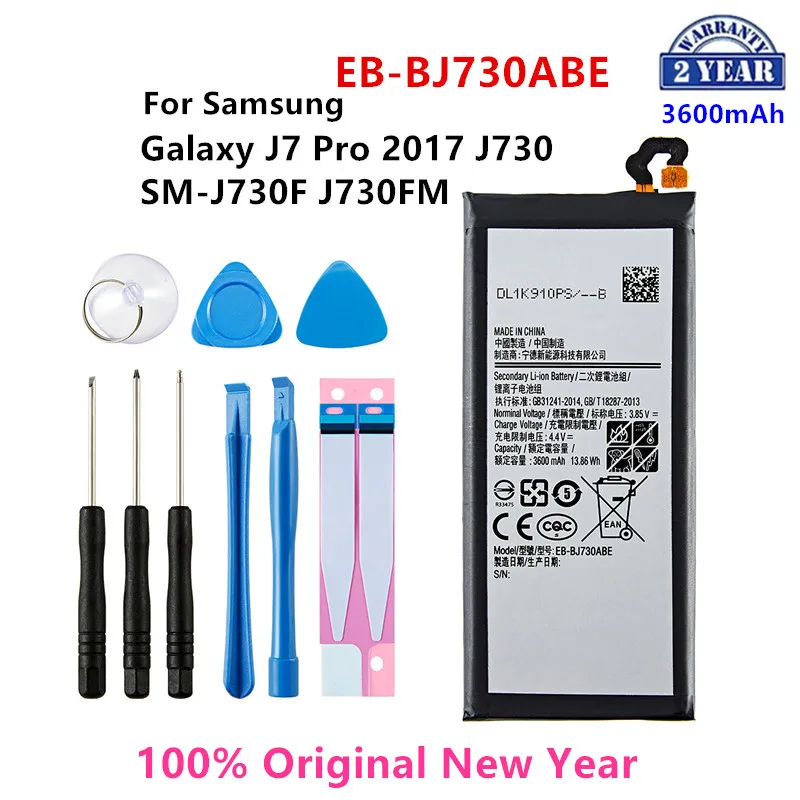 

100% Orginal EB-BJ730ABE 3600mAh Battery For Samsung Galaxy J7 Pro 2017 SM-J730 SM-J730FM J730F/G J730DS J730GM J730K +Tools