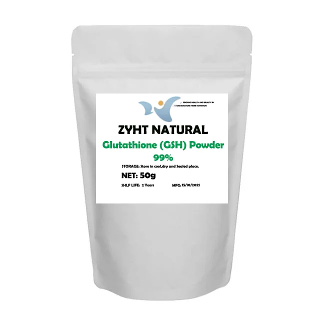 

High Quality 99% Glutathione (GSH) Powder Cosmetic Ingredients Whitening Anti-Aging DIY Skin Care Raw Material Antioxidant