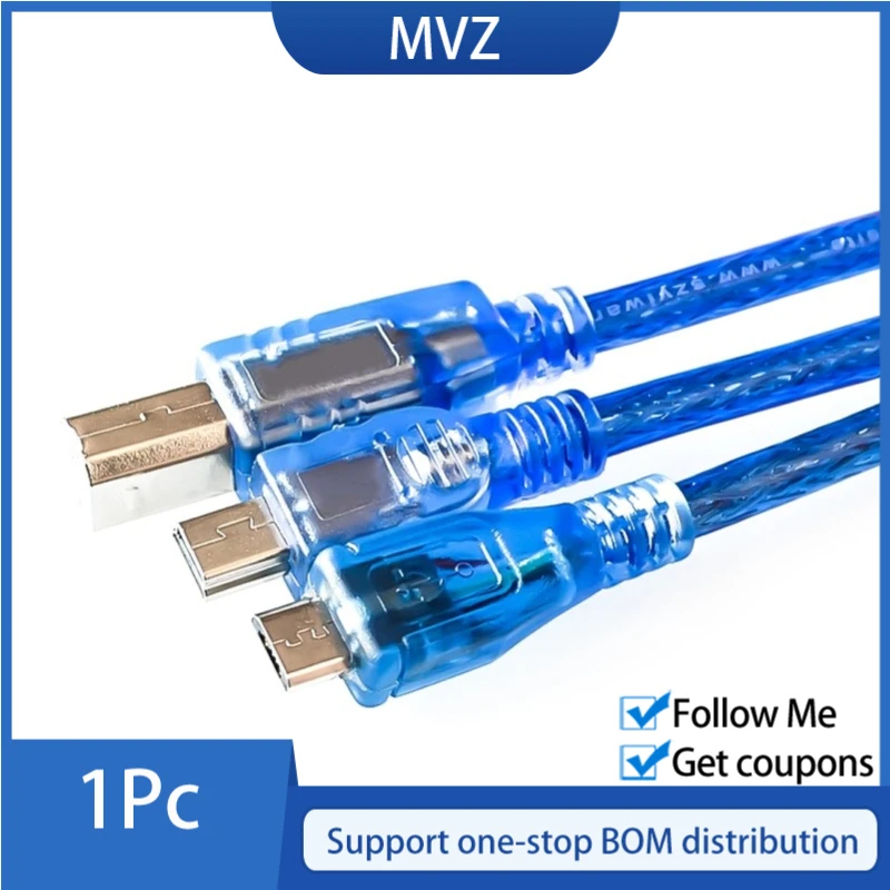 USB-кабель 30 см для Uno r3/Nano/MEGA 2560/Leonardo/Pro micro/DUE Blue высококачественный тип A USB/Mini USB/Micro