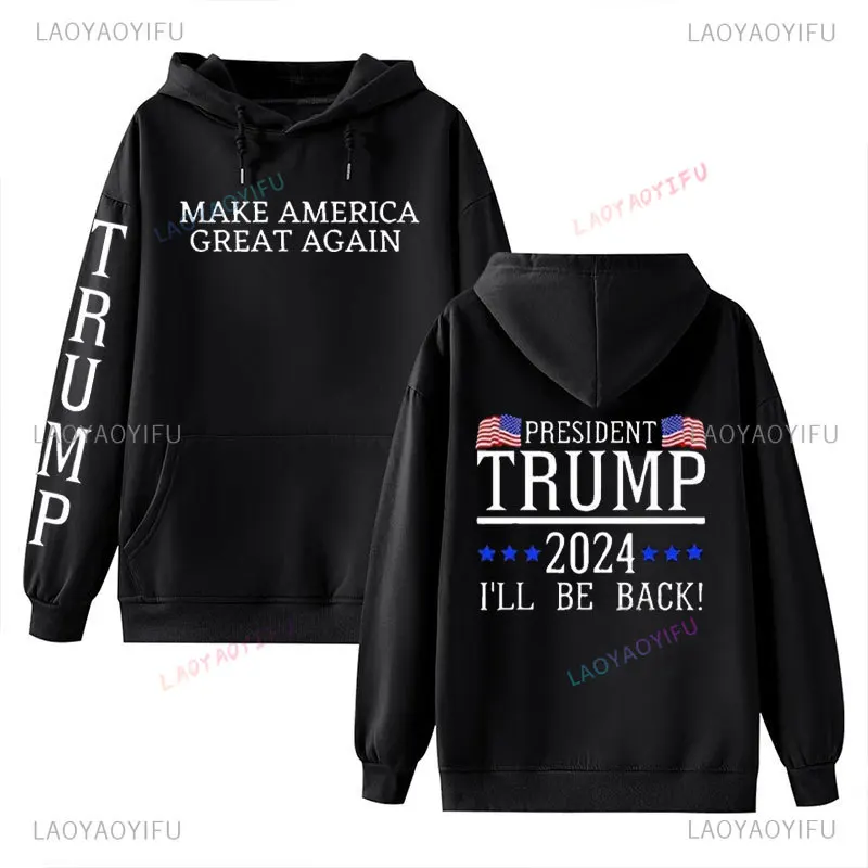 Мужская толстовка Trump Election 2024 сделай Америку снова великим зимние толстовки с