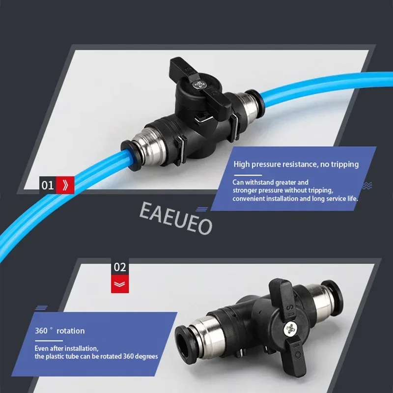 Пневматические фитинги для клапанов BUC/HVFF wa трубы и pu разъемы прямой упоры 4 мм 6 8 10