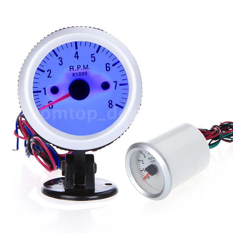 

Тахометр тахометр с держателем чашки для автомобиля 2 "52 мм 0 ~ 8000 об/мин светильник ка
