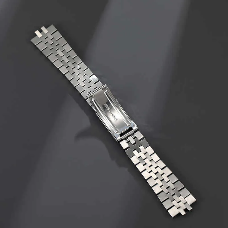 Stainless Steel 18mm 19mm 20mm Jubilee Curved End Silver Watch Band Strap Bracelet Fit For SKX 5 Series Watch