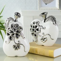 Ceramic Apple Pear Minimalist Desk Decor Miniature Figurines Handicraft Living Room Home Decoration Accessories
