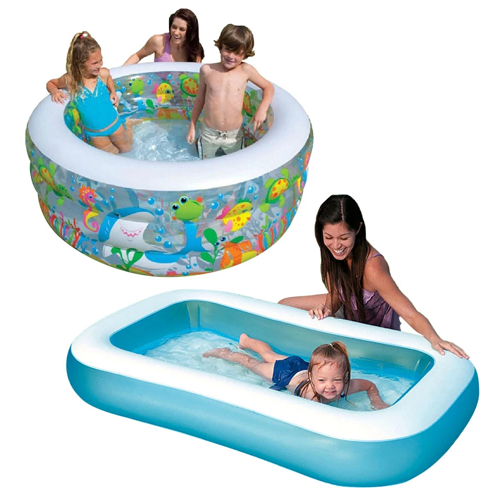 

Rectangular Iatable Swimming Pool Thicken PVC Paddling Pool Bathing Tub Outdoor Paddling Pool Child Summer Swimming Pool