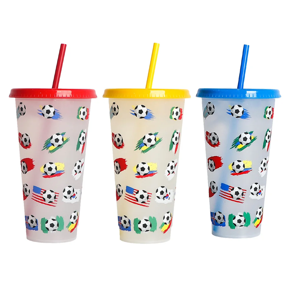 

3 шт., многоразовые бутылки для питьевой воды с крышками и соломинкой