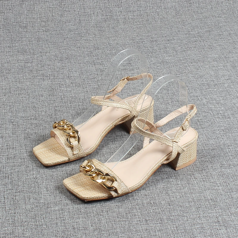 

Beige Heeled Sandals Velvet Shoes Espadrilles Platform Med Large Size 2022 Summer Square Toe Black Block Suede Comfort Handmade