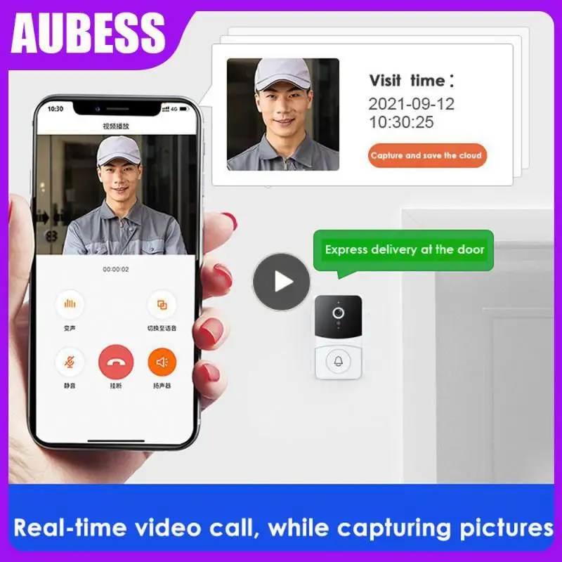 

Tuya Smart Security Door Bell Camera Smart Door Bell Night Voice Change Security Alarm Smart Home Wifi Outdoor