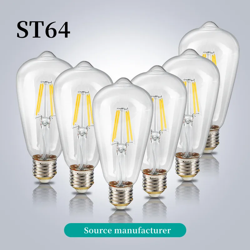 Ретро лампа накаливания Эдисона St64 2 Вт 4 Вт 6 Вт 8 Вт 12 Вт E27 220 ...